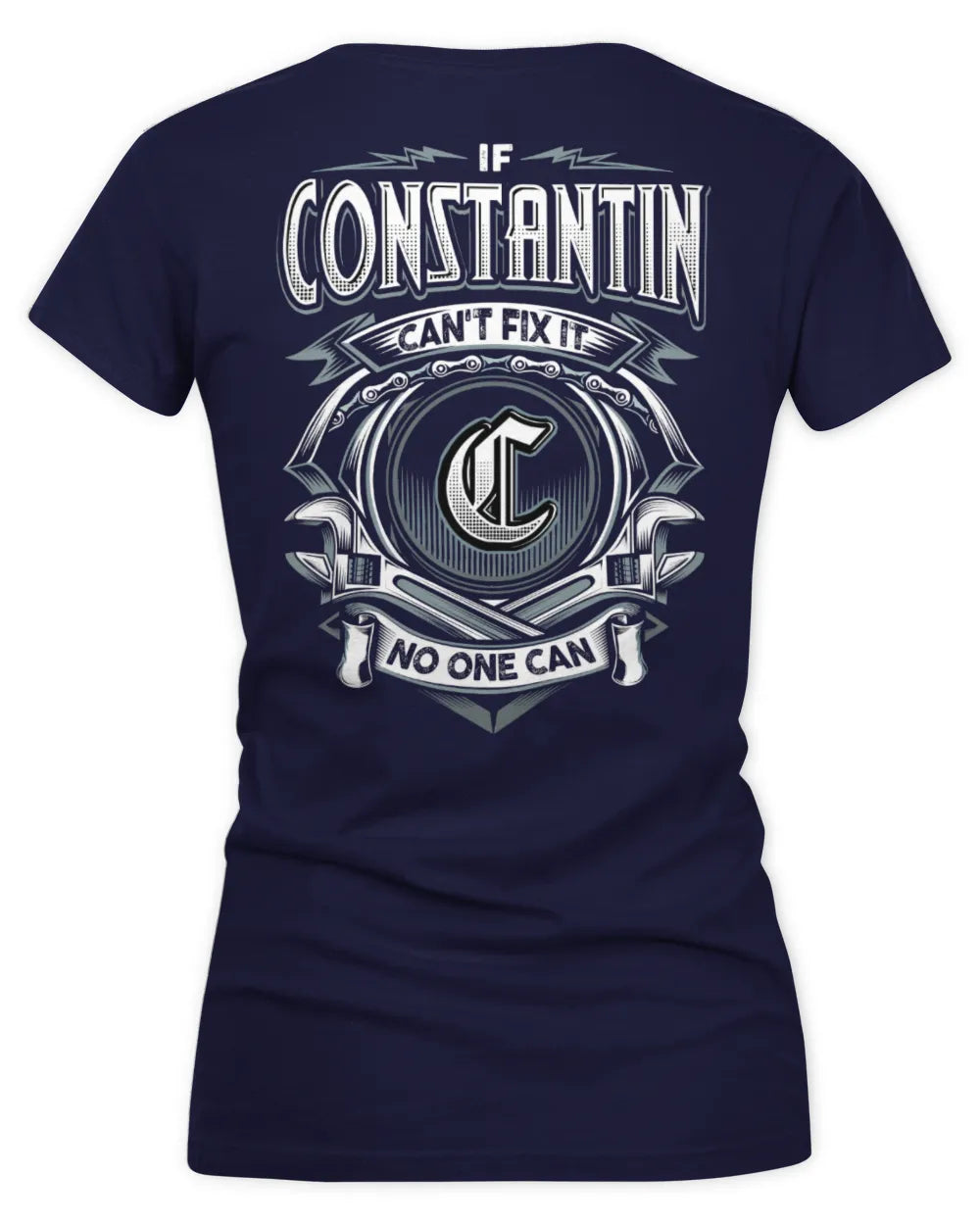 CONSTANTIN AP81-K4-626 - Personalized Ahmed Quote Apparel “If Ahmed Can't Fix It, No One Can” - Women's V-Neck T-Shirt - Navy