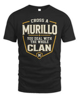 MURILLO NT1-K008 Cross A/An NAME, You Deal With the Whole Clan | Personalized Vintage T-Shirt - Unisex Standard T-Shirt - Black