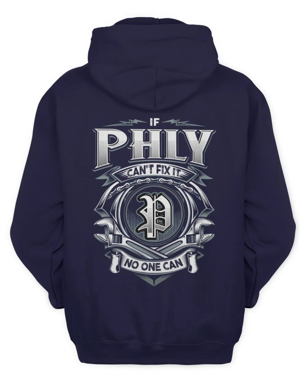 PHLY AP81-K4-626 - Personalized Ahmed Quote Apparel “If Ahmed Can't Fix It, No One Can” - Unisex Hoodie - Navy