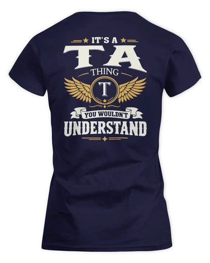 TA KT06-M008 It’s a [NAME] Thing – You Wouldn’t Understand | Personalized Vintage T-Shirt - Women's Standard T-Shirt - Navy