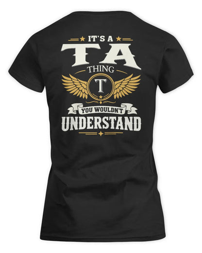 TA KT06-M008 It’s a [NAME] Thing – You Wouldn’t Understand | Personalized Vintage T-Shirt - Women's Standard T-Shirt - Black