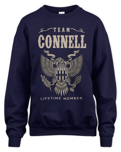 CONNELL TP06-K82 – Personalized Classic Style Apparel “Team NAME Lifetime Member” - Unisex Sweatshirt - Navy