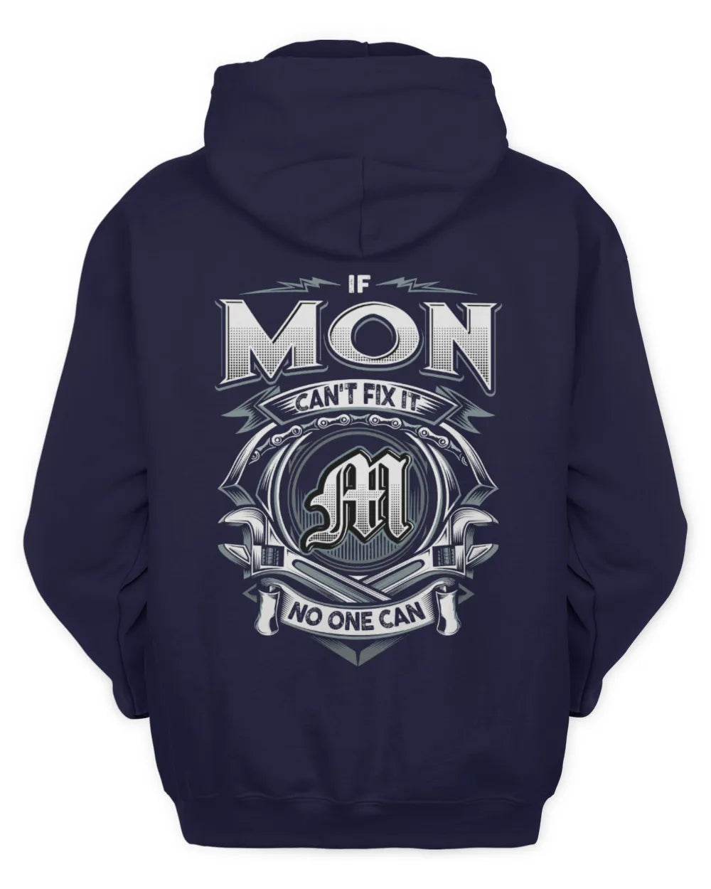 MON AP81-K4-626 - Personalized Ahmed Quote Apparel “If Ahmed Can't Fix It, No One Can” - Unisex Hoodie - Navy