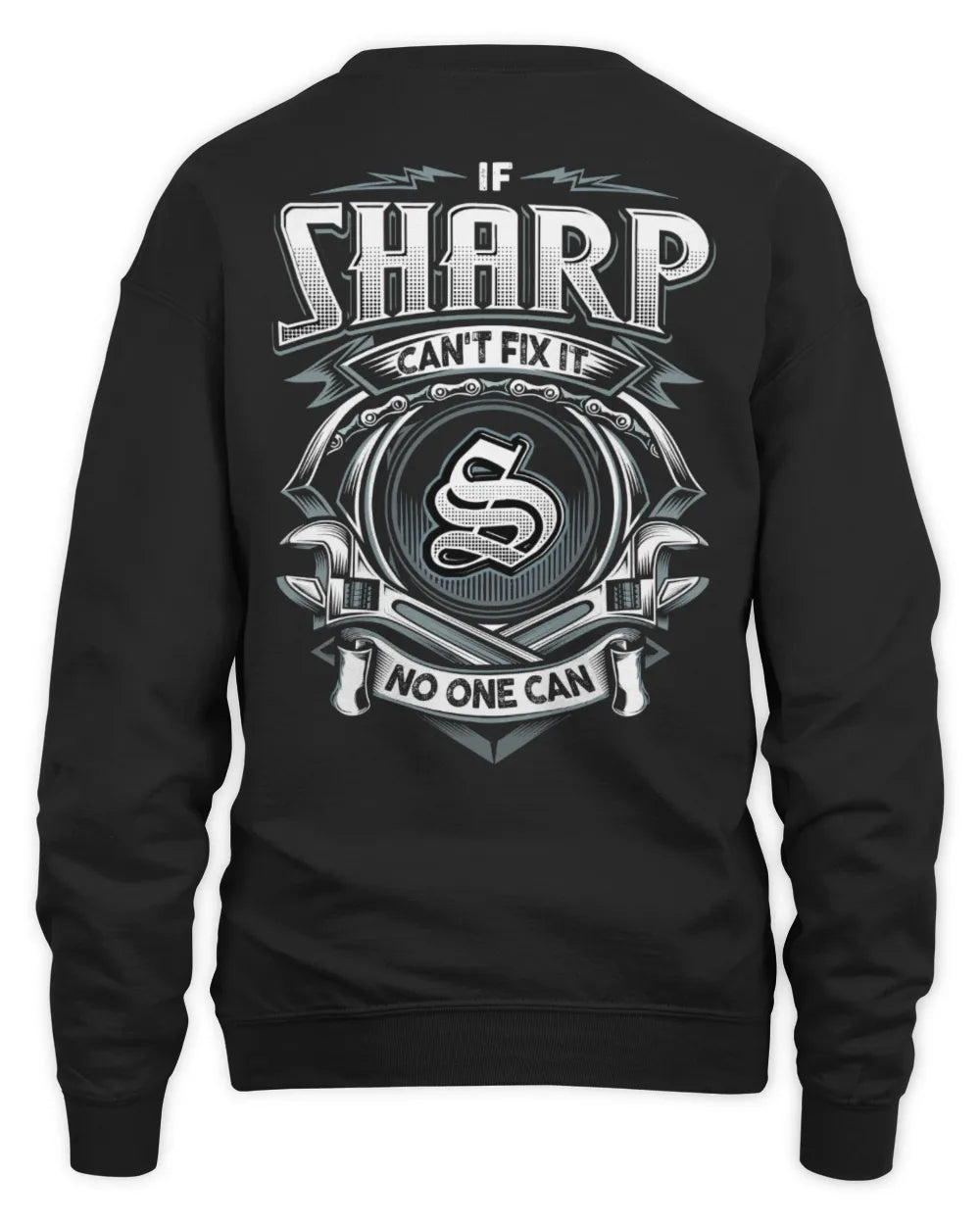 SHARP AP81-K4-626 - Personalized Ahmed Quote Apparel “If Ahmed Can't Fix It, No One Can” - Unisex Sweatshirt - Black