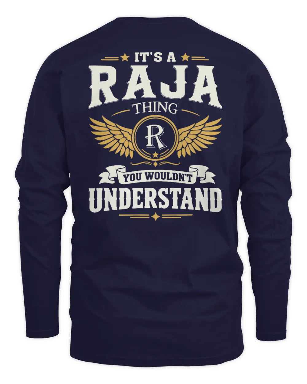 RAJA KT06-M008 It’s a [NAME] Thing – You Wouldn’t Understand | Personalized Vintage T-Shirt - Men's Long Sleeved T-Shirt - Navy