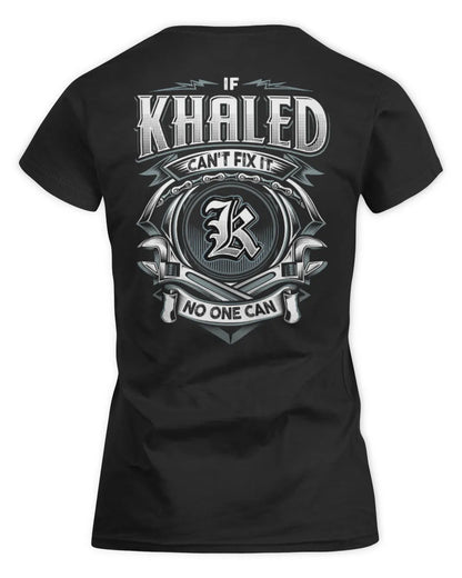 KHALED AP81-K4-626 - Personalized Ahmed Quote Apparel “If Ahmed Can't Fix It, No One Can” - Women's Standard T-Shirt - Black