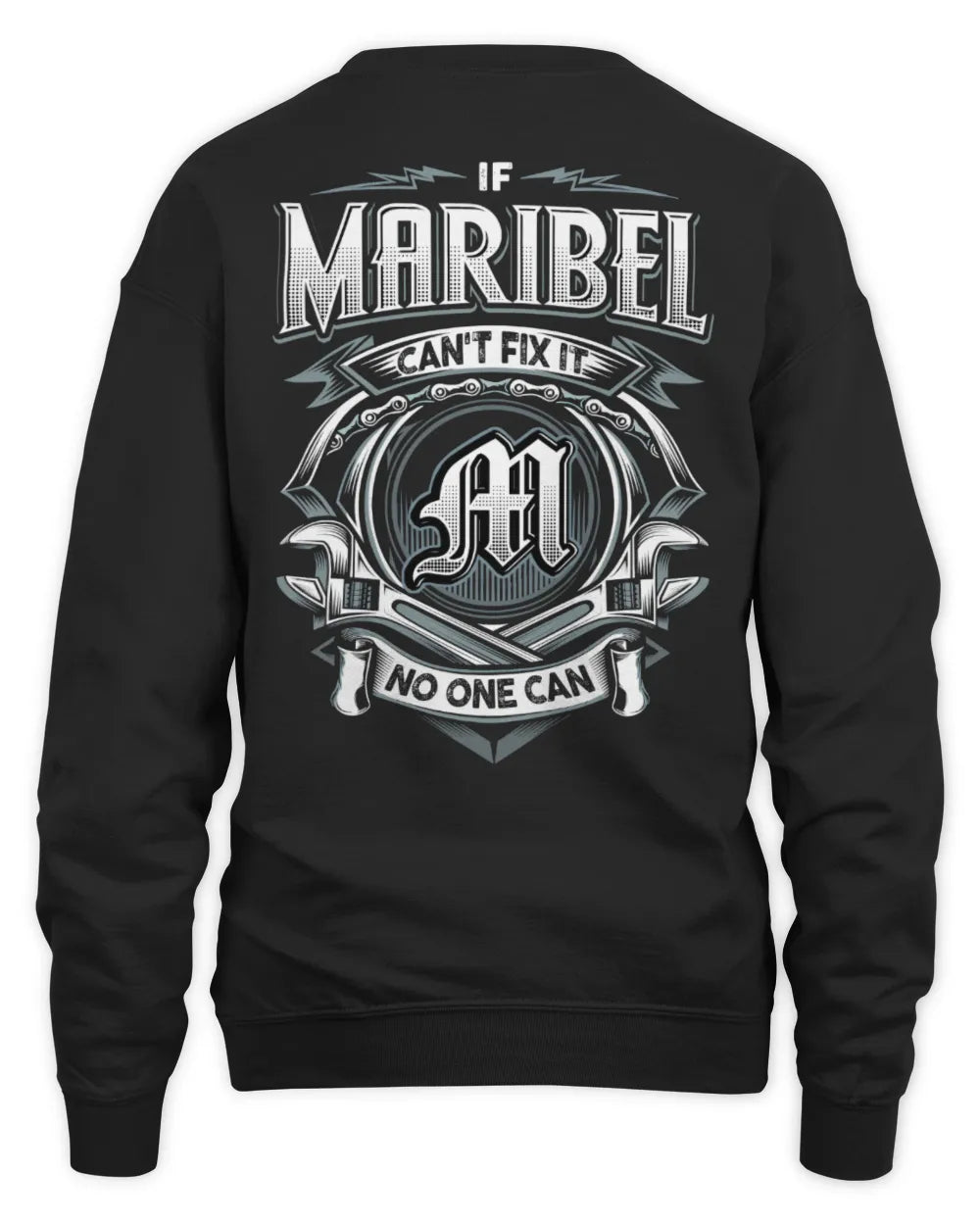 MARIBEL AP81-K4-626 - Personalized Ahmed Quote Apparel “If Ahmed Can't Fix It, No One Can” - Unisex Sweatshirt - Black