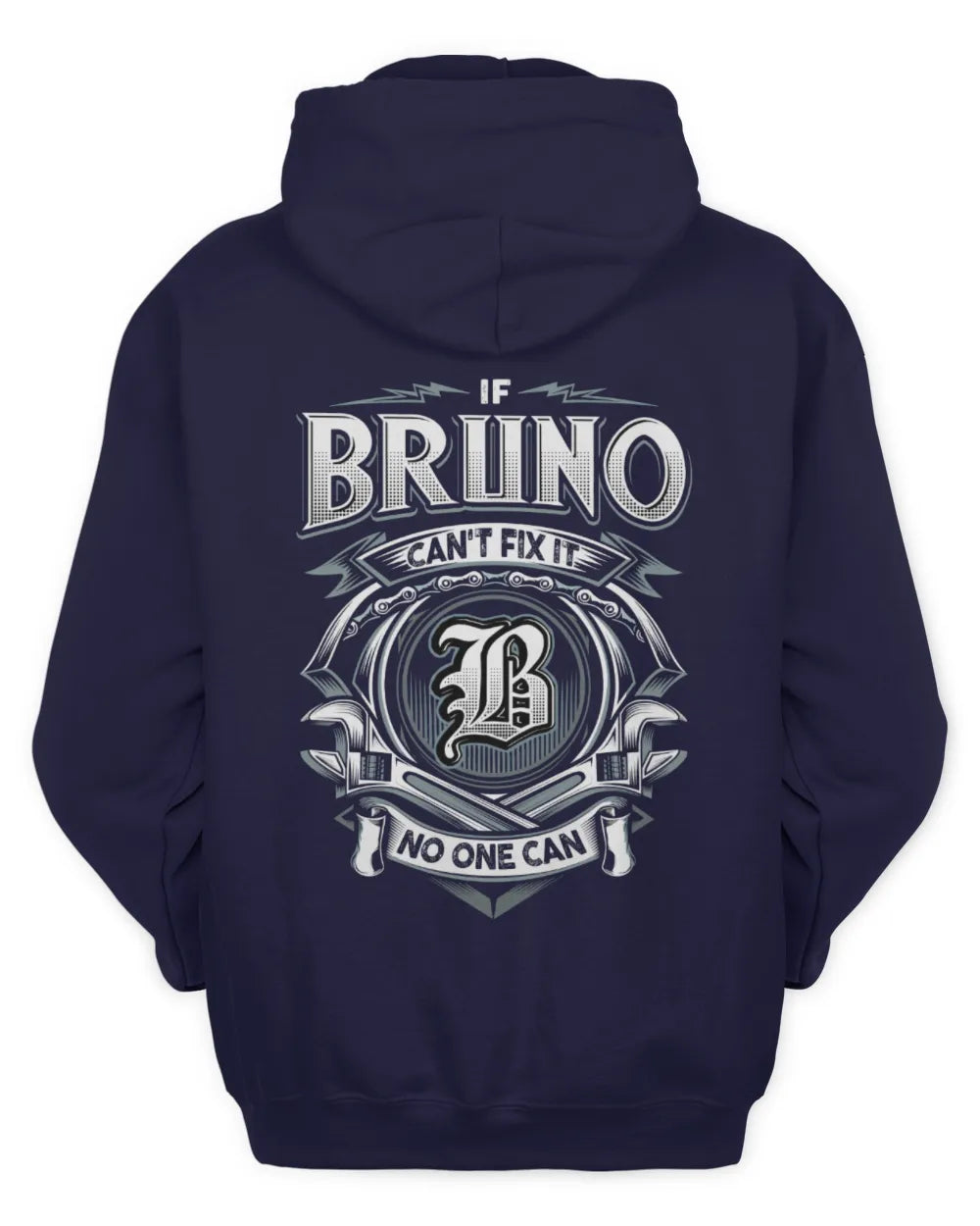 BRUNO AP81-K4-626 - Personalized Ahmed Quote Apparel “If Ahmed Can't Fix It, No One Can” - Unisex Hoodie - Navy