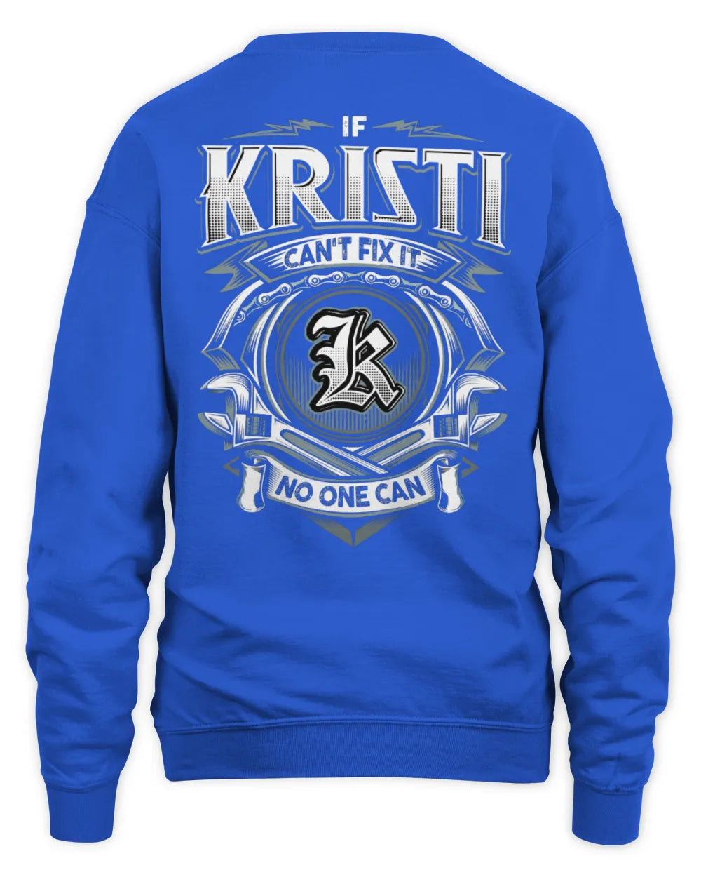 KRISTI AP81-K4-626 - Personalized Ahmed Quote Apparel “If Ahmed Can't Fix It, No One Can” - Unisex Sweatshirt - Royal