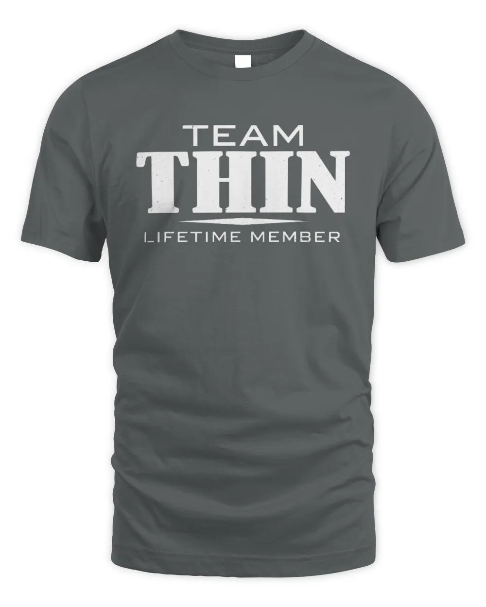 THIN BL62-K4-128 - Personalized “Team NAME Lifetime Member” - Unisex Standard T-Shirt - Charcoal
