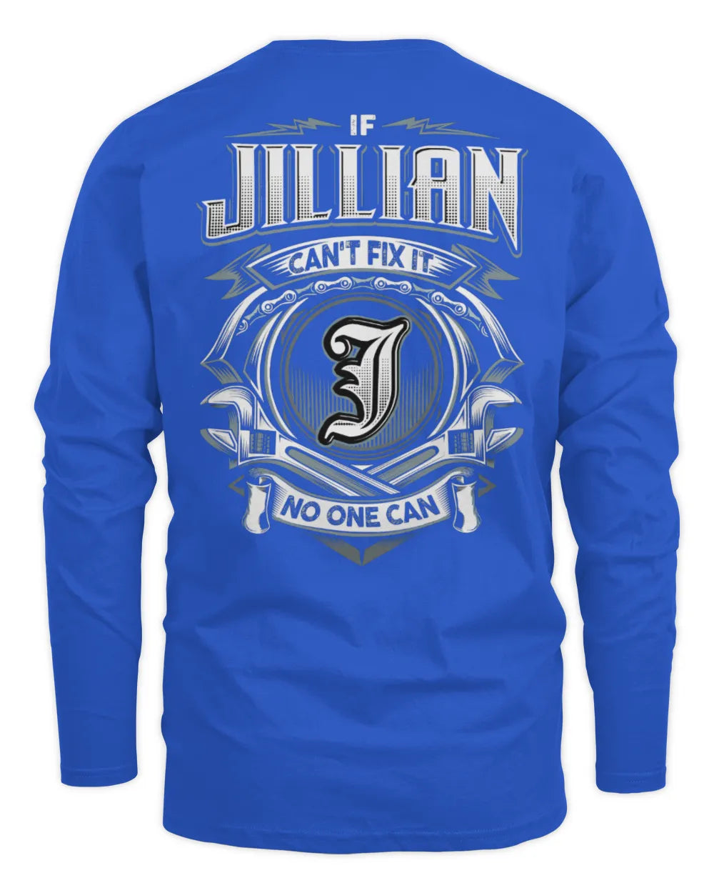 JILLIAN AP81-K4-626 - Personalized Ahmed Quote Apparel “If Ahmed Can't Fix It, No One Can” - Men's Long Sleeved T-Shirt - Royal