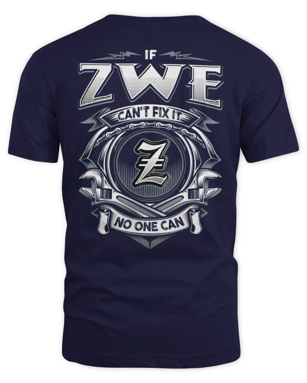 ZWE AP81-K4-626 - Personalized Ahmed Quote Apparel “If Ahmed Can't Fix It, No One Can” - Unisex Standard T-Shirt - Navy