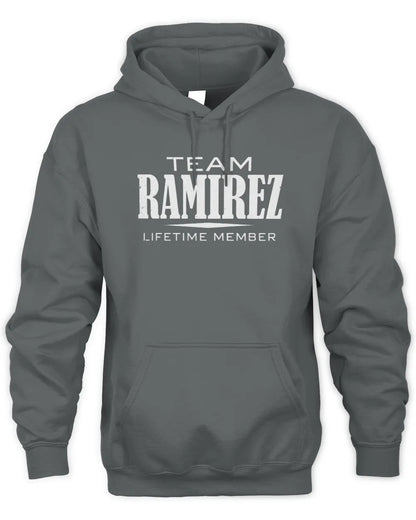 RAMIREZ BL62-K4-128 - Personalized “Team NAME Lifetime Member” - Unisex Hoodie - Charcoal