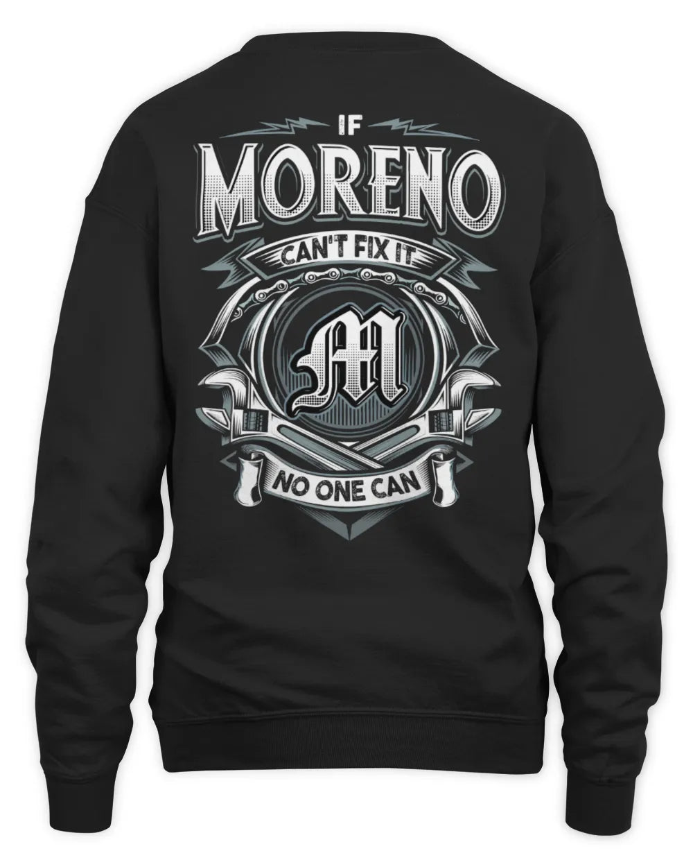MORENO AP81-K4-626 - Personalized Ahmed Quote Apparel “If Ahmed Can't Fix It, No One Can” - Unisex Sweatshirt - Black
