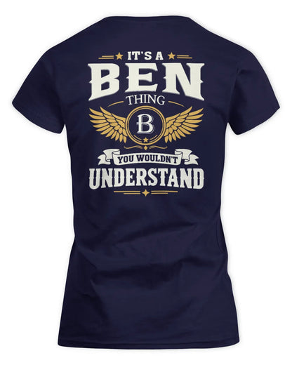 BEN KT06-M008 It’s a [NAME] Thing – You Wouldn’t Understand | Personalized Vintage T-Shirt - Women's Standard T-Shirt - Navy