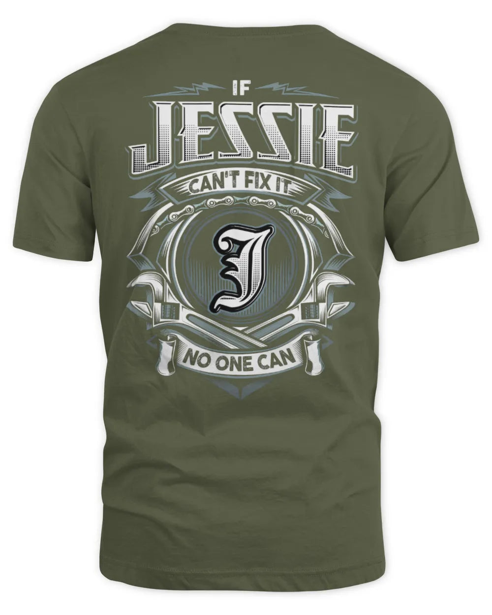 JESSIE AP81-K4-626 - Personalized Ahmed Quote Apparel “If Ahmed Can't Fix It, No One Can” - Unisex Standard T-Shirt - Military Green