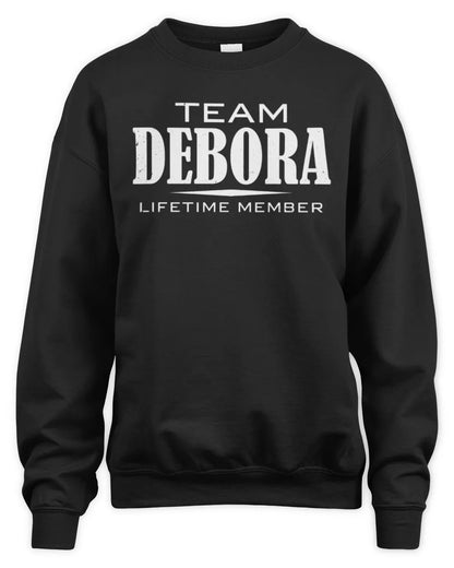 DEBORA BL62-K4-128 - Personalized “Team NAME Lifetime Member” - Unisex Sweatshirt - Black