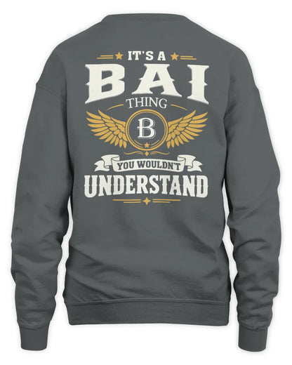 BAI KT06-M008 It’s a [NAME] Thing – You Wouldn’t Understand | Personalized Vintage T-Shirt - Unisex Sweatshirt - Charcoal