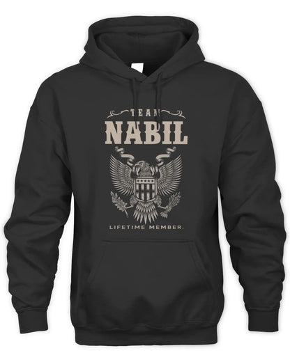 NABIL TP06-K82 – Personalized Classic Style Apparel “Team NAME Lifetime Member” - Unisex Hoodie - Black