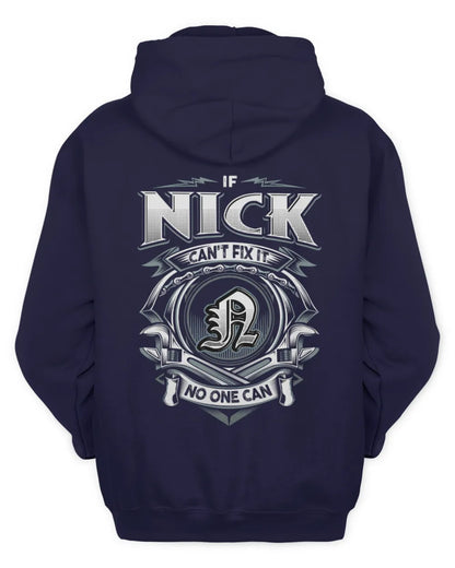NICK AP81-K4-626 - Personalized Ahmed Quote Apparel “If Ahmed Can't Fix It, No One Can” - Unisex Hoodie - Navy