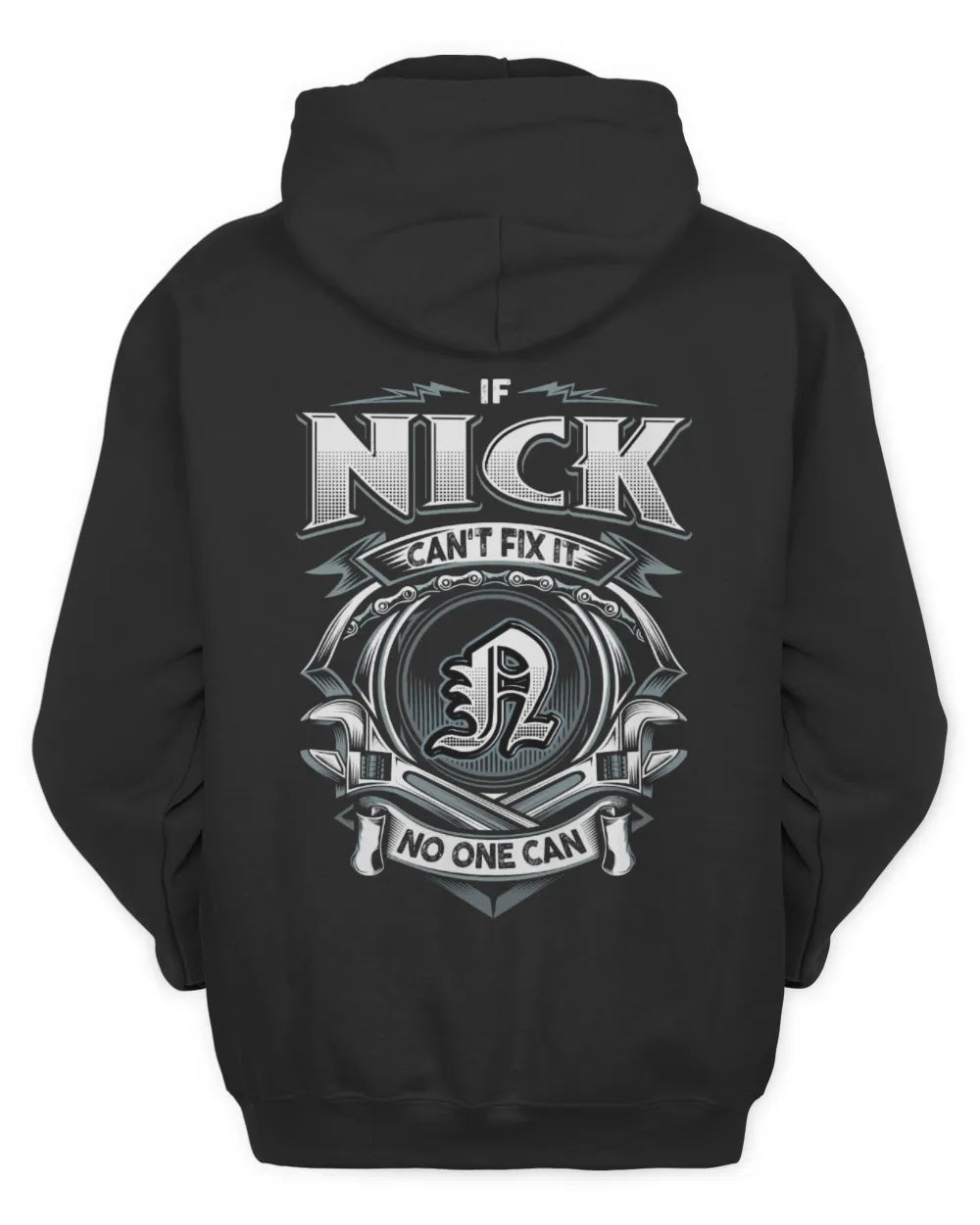 NICK AP81-K4-626 - Personalized Ahmed Quote Apparel “If Ahmed Can't Fix It, No One Can” - Unisex Hoodie - Black