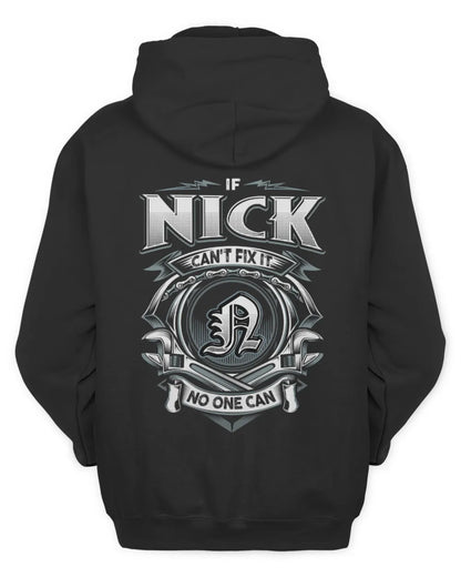 NICK AP81-K4-626 - Personalized Ahmed Quote Apparel “If Ahmed Can't Fix It, No One Can” - Unisex Hoodie - Black