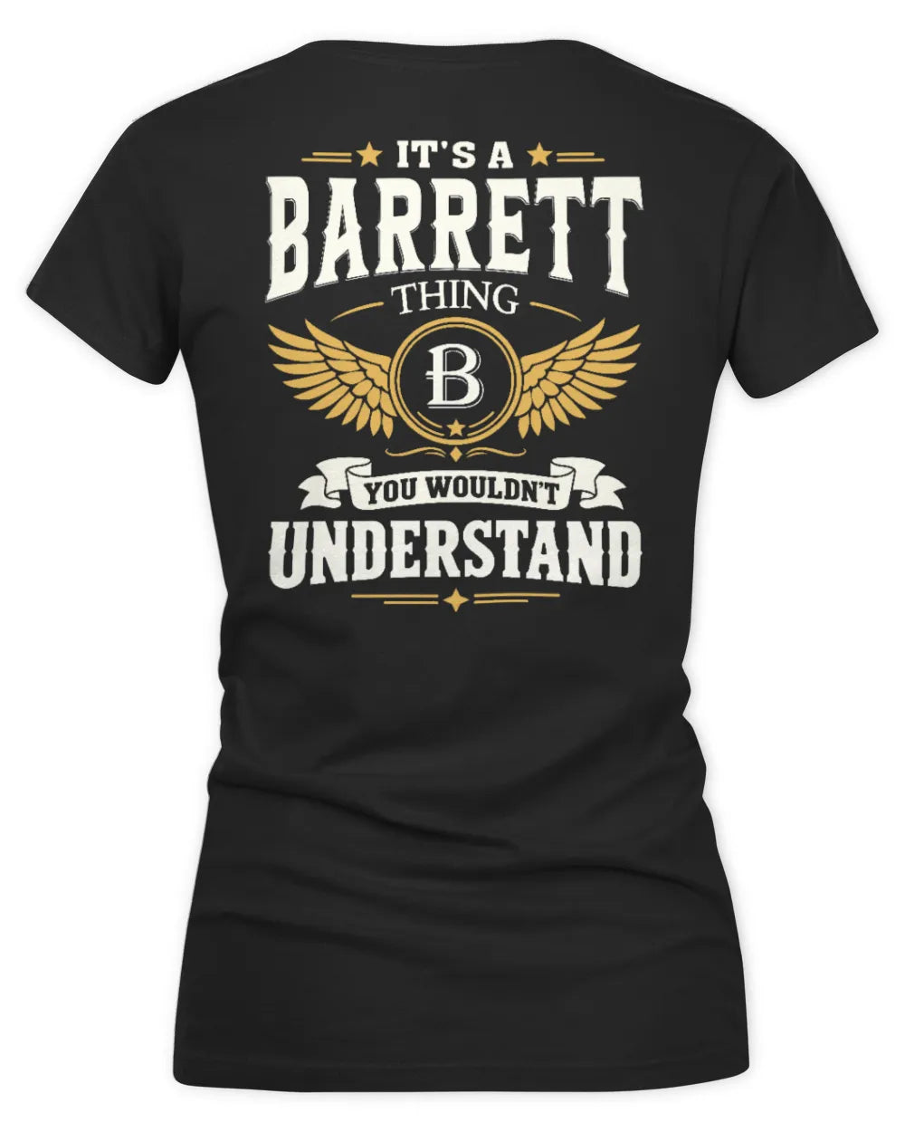 BARRETT KT06-M008 It’s a [NAME] Thing – You Wouldn’t Understand | Personalized Vintage T-Shirt - Women's V-Neck T-Shirt - Black