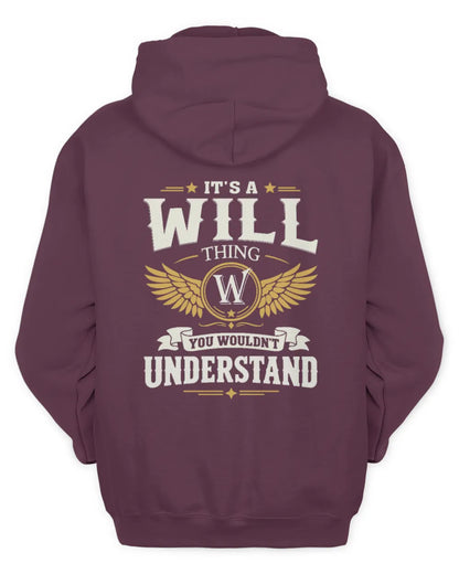 WILL KT06-M008 It’s a [NAME] Thing – You Wouldn’t Understand | Personalized Vintage T-Shirt - Unisex Hoodie - Maroon