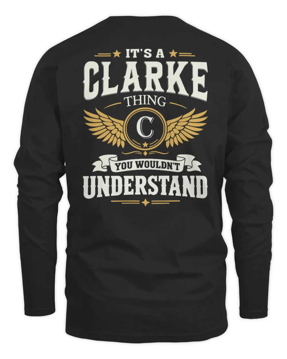 CLARKE KT06-M008 It’s a [NAME] Thing – You Wouldn’t Understand | Personalized Vintage T-Shirt - Men's Long Sleeved T-Shirt - Black
