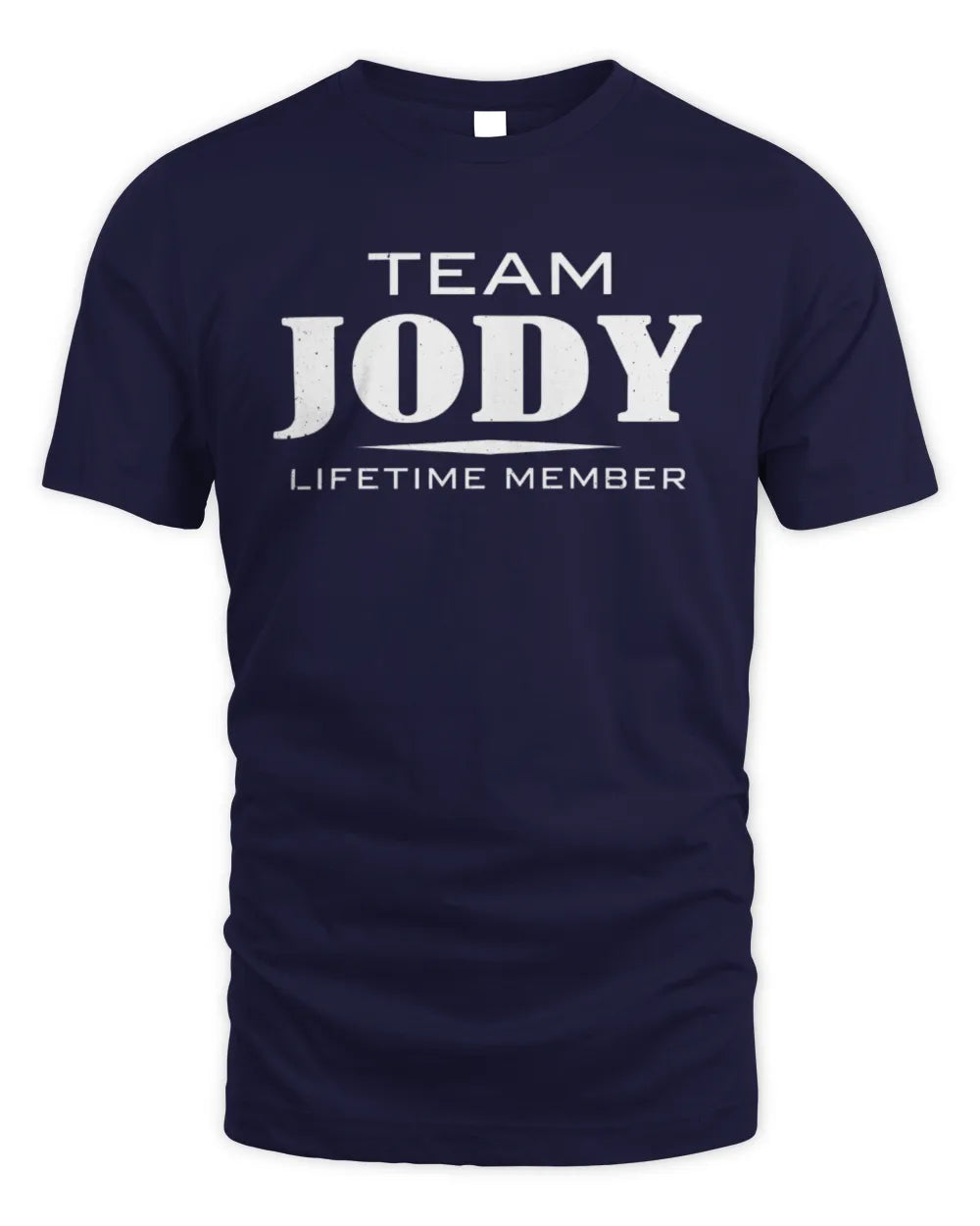 JODY BL62-K4-128 - Personalized “Team NAME Lifetime Member” - Unisex Standard T-Shirt - Navy