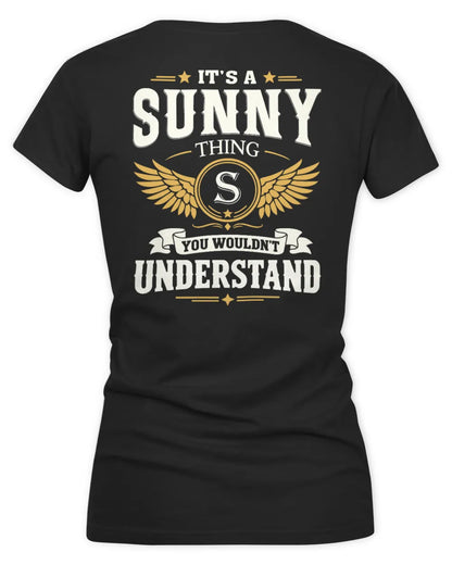 SUNNY KT06-M008 It’s a [NAME] Thing – You Wouldn’t Understand | Personalized Vintage T-Shirt - Women's V-Neck T-Shirt - Black