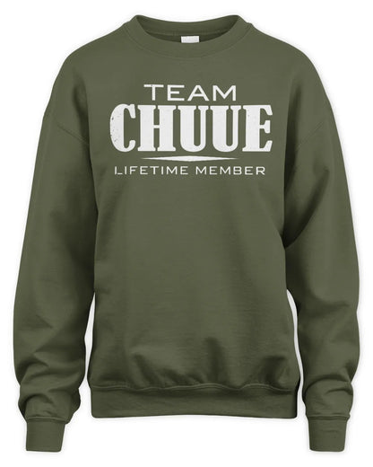 CHUUE BL62-K4-128 - Personalized “Team NAME Lifetime Member” - Unisex Sweatshirt - Military Green