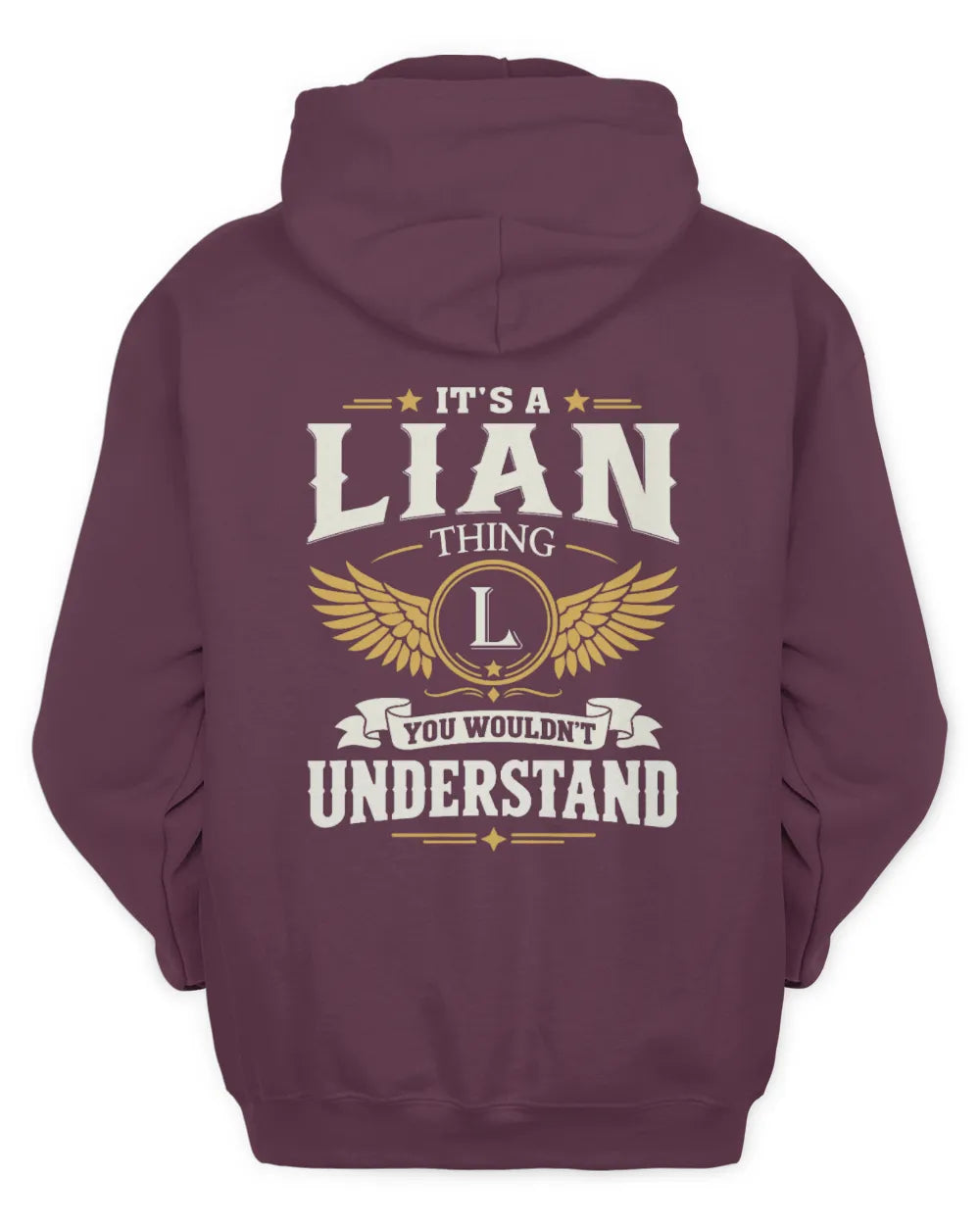 LIAN KT06-M008 It’s a [NAME] Thing – You Wouldn’t Understand | Personalized Vintage T-Shirt - Unisex Hoodie - Maroon