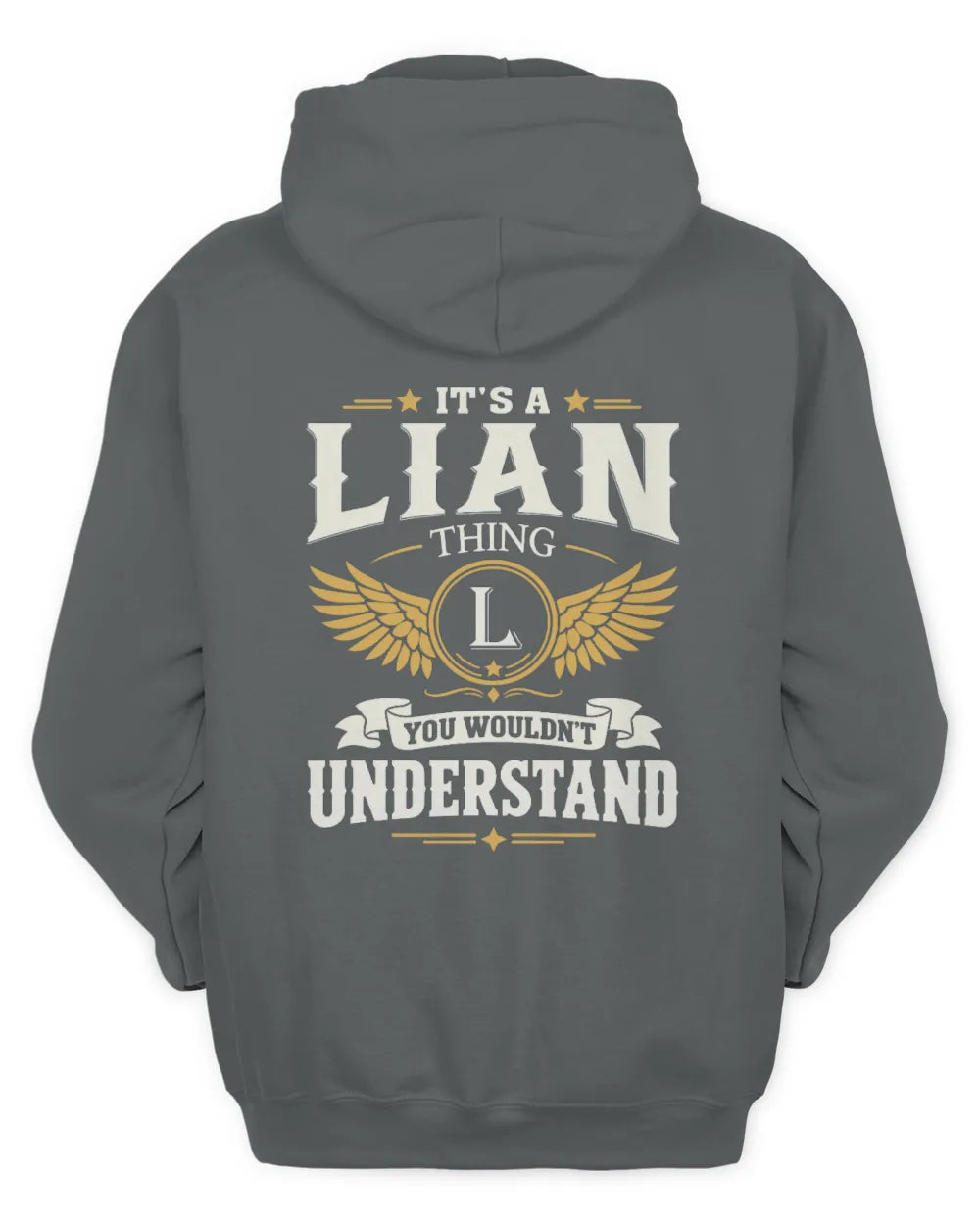 LIAN KT06-M008 It’s a [NAME] Thing – You Wouldn’t Understand | Personalized Vintage T-Shirt - Unisex Hoodie - Charcoal