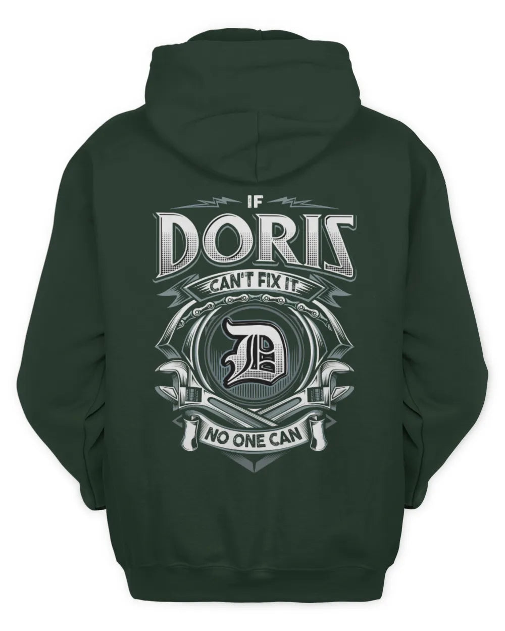 DORIS AP81-K4-626 - Personalized Ahmed Quote Apparel “If Ahmed Can't Fix It, No One Can” - Unisex Hoodie - Forest Green
