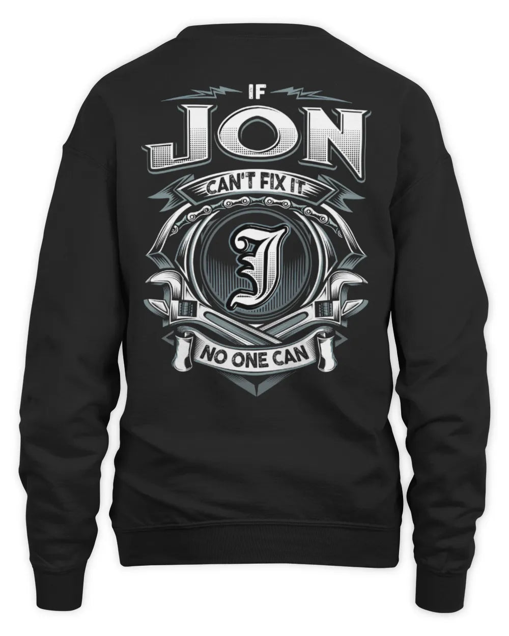 JON AP81-K4-626 - Personalized Ahmed Quote Apparel “If Ahmed Can't Fix It, No One Can” - Unisex Sweatshirt - Black