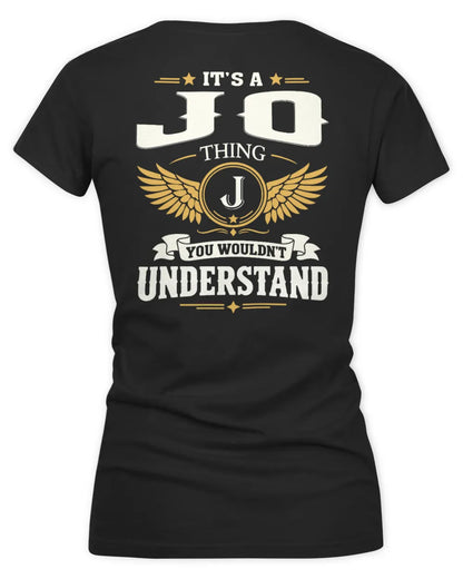 JO KT06-M008 It’s a [NAME] Thing – You Wouldn’t Understand | Personalized Vintage T-Shirt - Women's V-Neck T-Shirt - Black