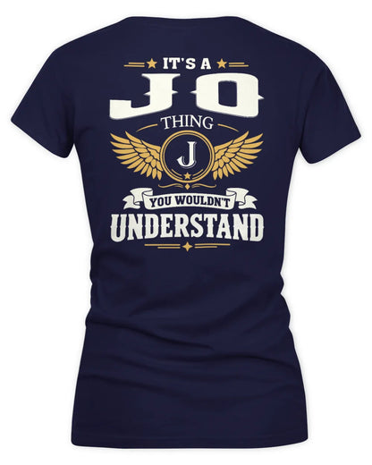 JO KT06-M008 It’s a [NAME] Thing – You Wouldn’t Understand | Personalized Vintage T-Shirt - Women's V-Neck T-Shirt - Navy