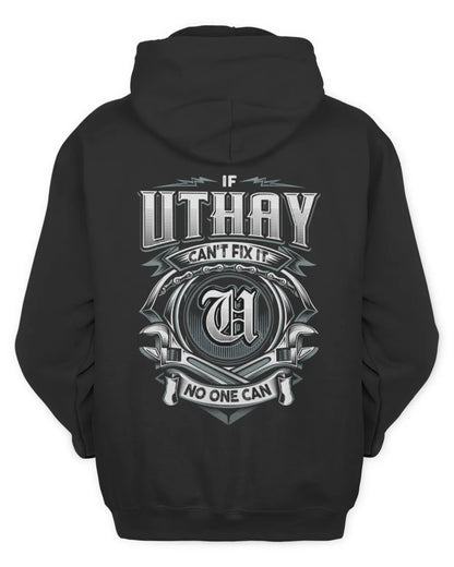UTHAY AP81-K4-626 - Personalized Ahmed Quote Apparel “If Ahmed Can't Fix It, No One Can” - Unisex Hoodie - Black
