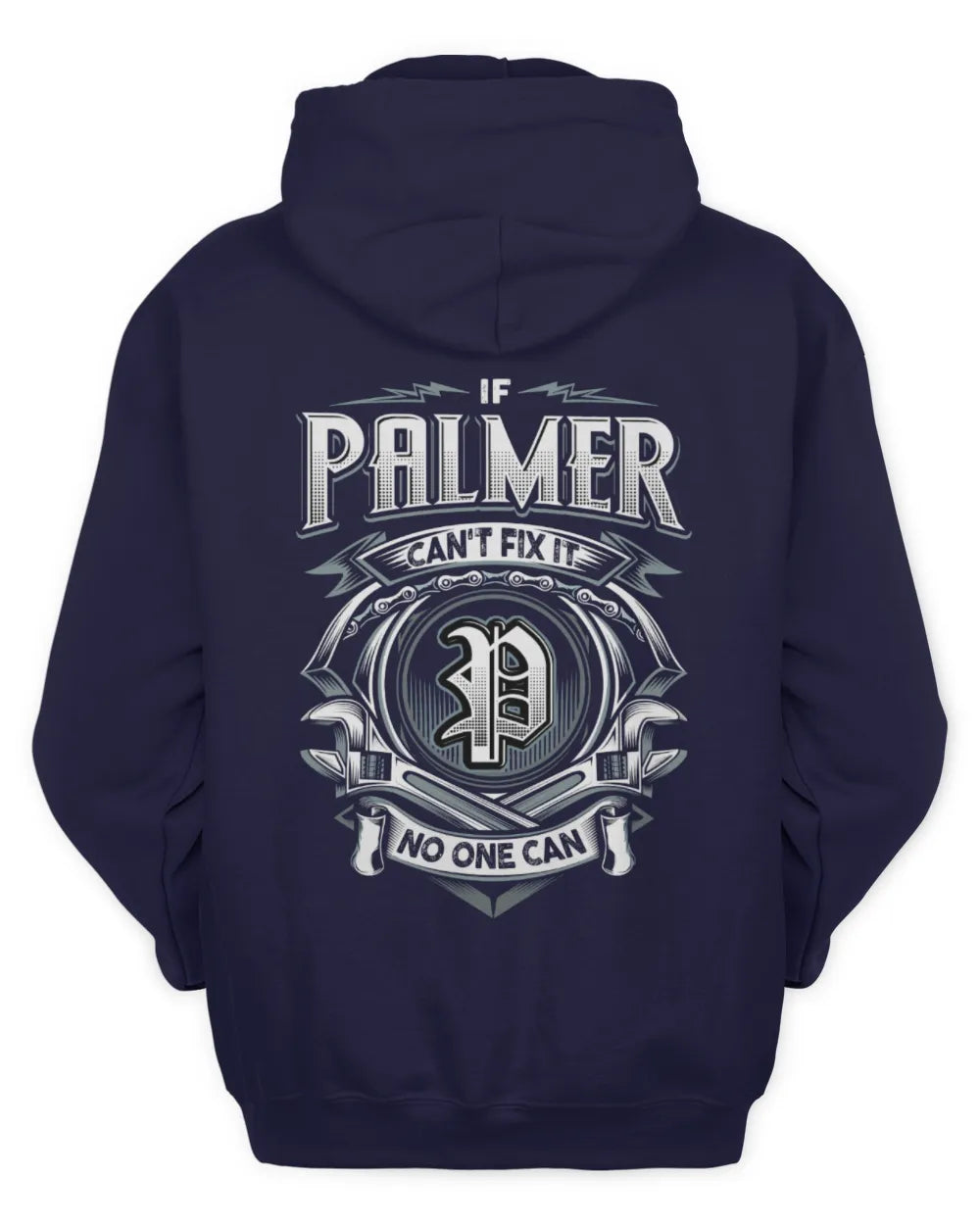 PALMER AP81-K4-626 - Personalized Ahmed Quote Apparel “If Ahmed Can't Fix It, No One Can” - Unisex Hoodie - Navy