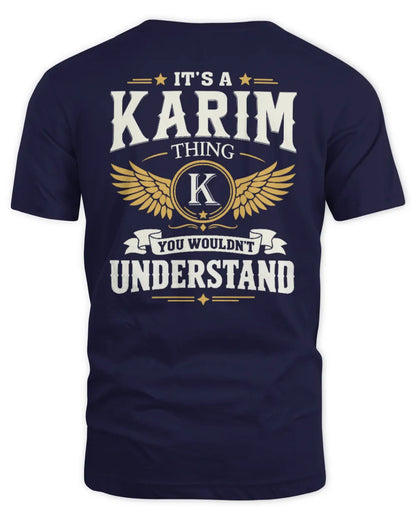 KARIM KT06-M008 It’s a [NAME] Thing – You Wouldn’t Understand | Personalized Vintage T-Shirt - Unisex Standard T-Shirt - Navy