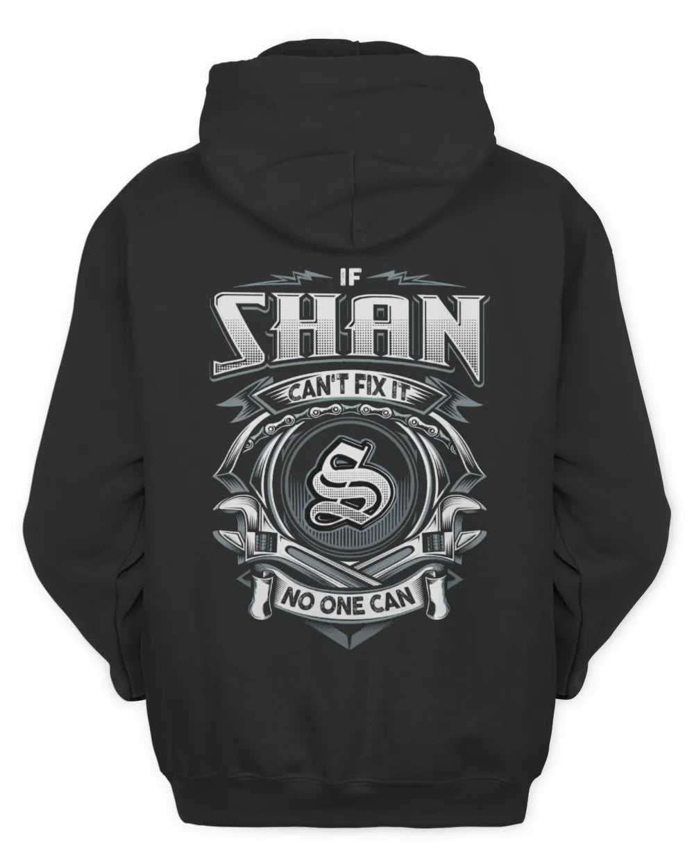 SHAN AP81-K4-626 - Personalized Ahmed Quote Apparel “If Ahmed Can't Fix It, No One Can” - Unisex Hoodie - Black