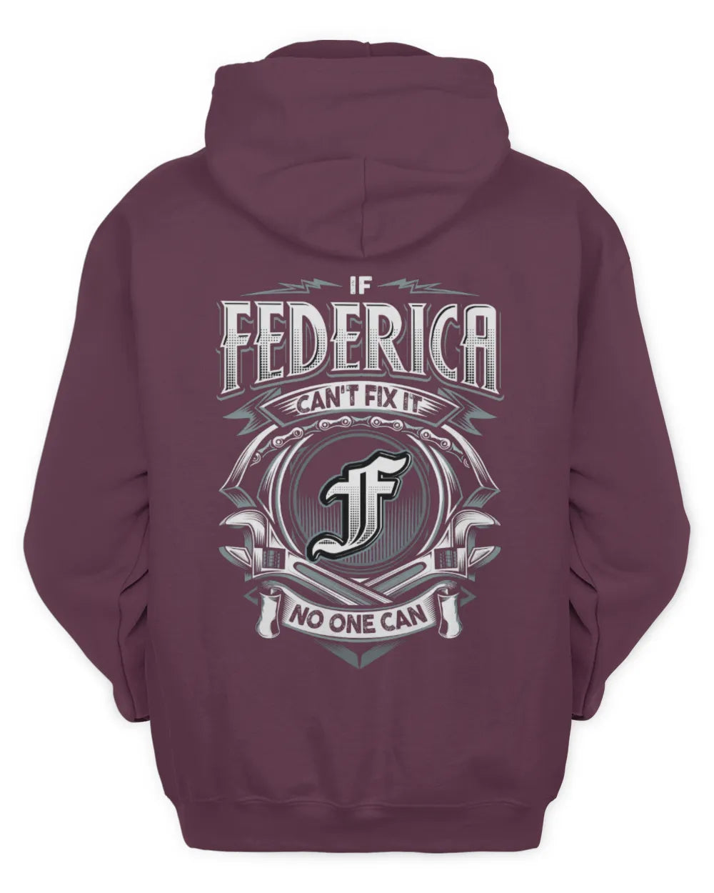 FEDERICA AP81-K4-626 - Personalized Ahmed Quote Apparel “If Ahmed Can't Fix It, No One Can” - Unisex Hoodie - Maroon