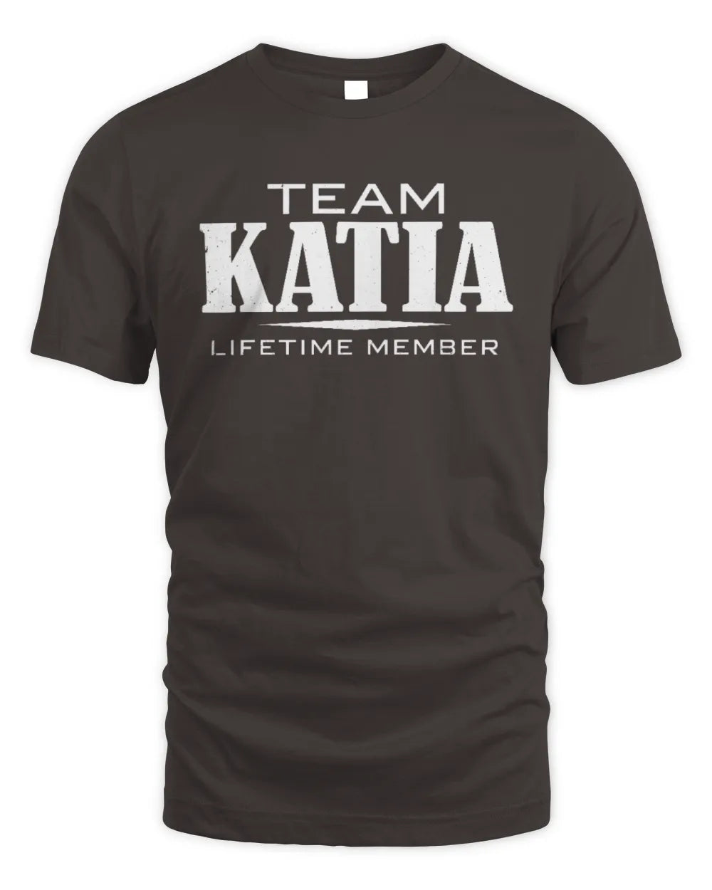 KATIA BL62-K4-128 - Personalized “Team NAME Lifetime Member” - Unisex Standard T-Shirt - Dark Chocolate