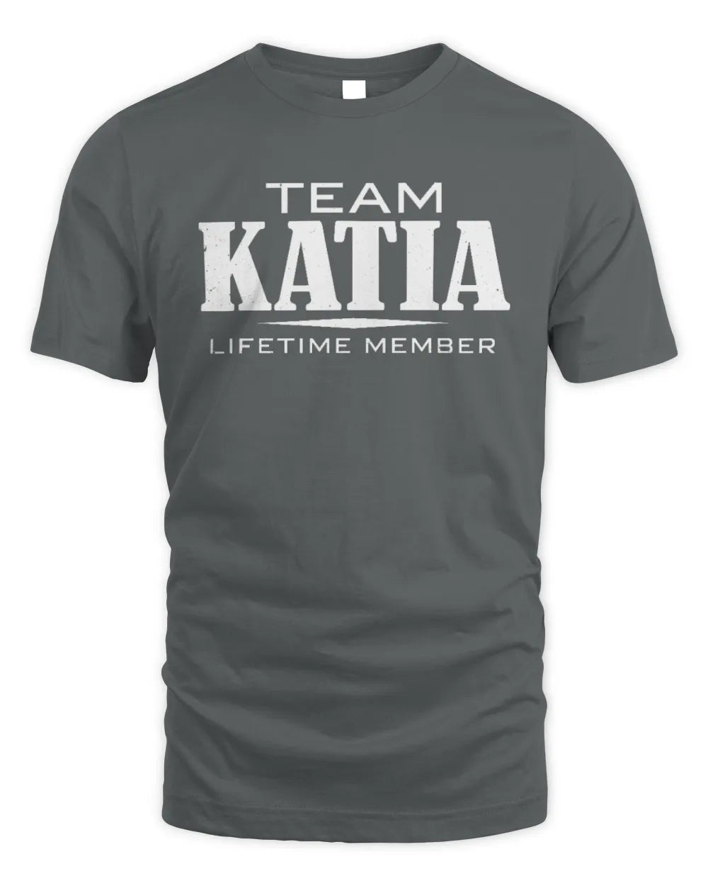 KATIA BL62-K4-128 - Personalized “Team NAME Lifetime Member” - Unisex Standard T-Shirt - Charcoal