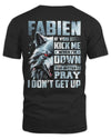 FABIEN AP62-K4-666 - Personalized Fierce Wolf Quote Apparel “If You Kick Me When I’m Down, You Better Pray I Don’t Get Up”