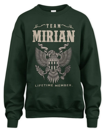 MIRIAN TP06-K82 – Personalized Classic Style Apparel “Team NAME Lifetime Member” - Unisex Sweatshirt - Forest Green