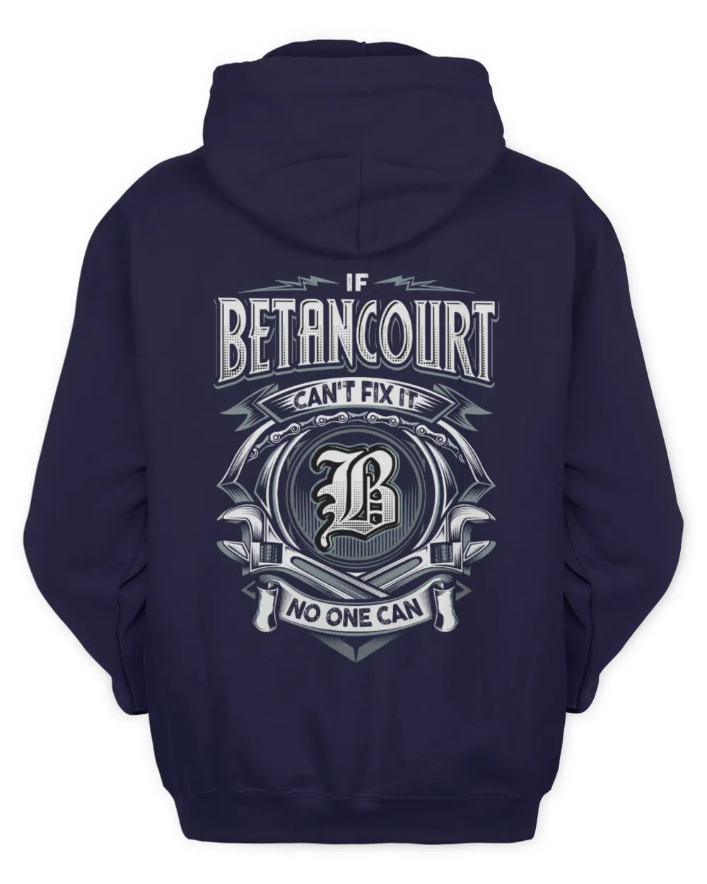 BETANCOURT AP81-K4-626 - Personalized Ahmed Quote Apparel “If Ahmed Can't Fix It, No One Can” - Unisex Hoodie - Navy