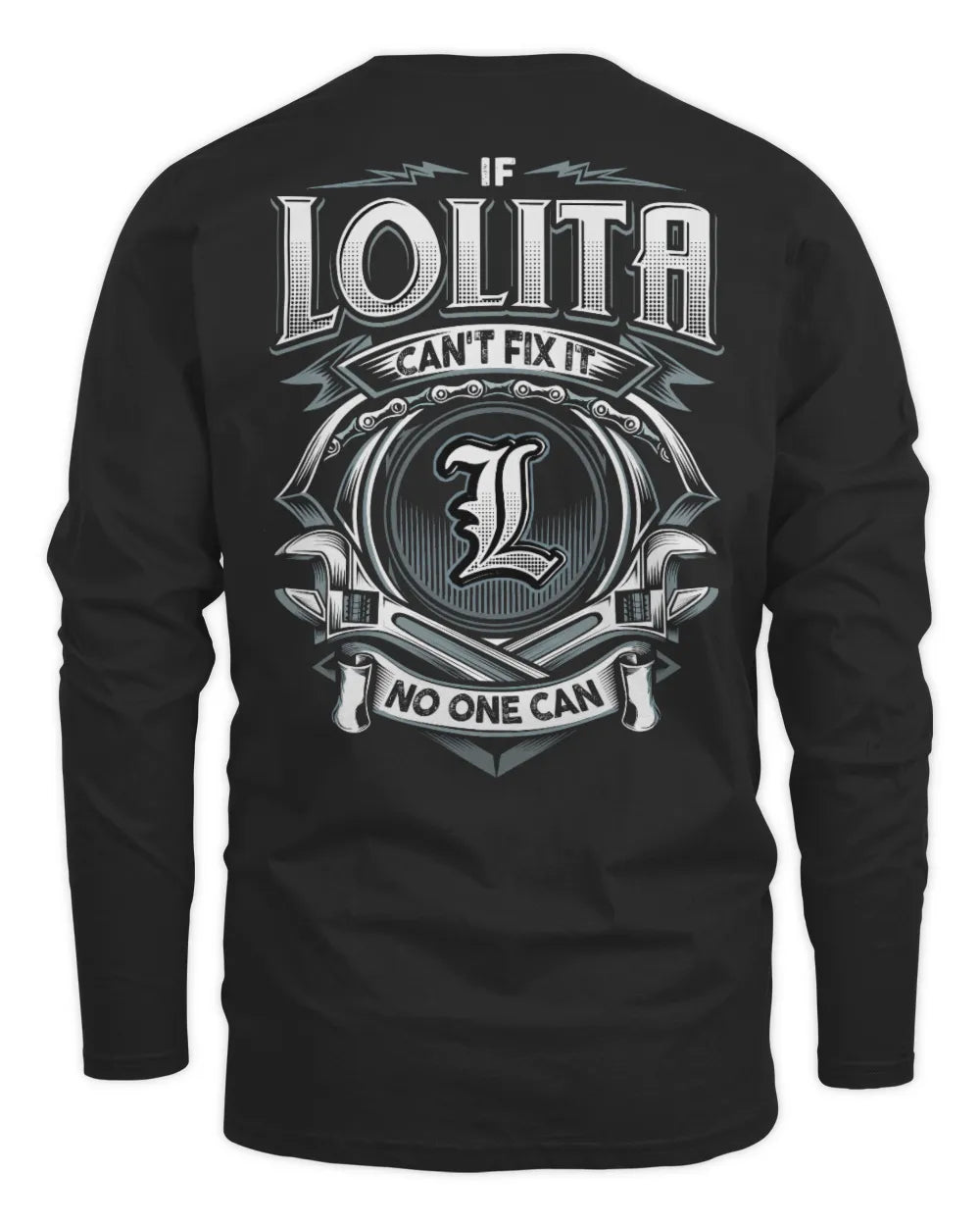 LOLITA AP81-K4-626 - Personalized Ahmed Quote Apparel “If Ahmed Can't Fix It, No One Can” - Men's Long Sleeved T-Shirt - Black