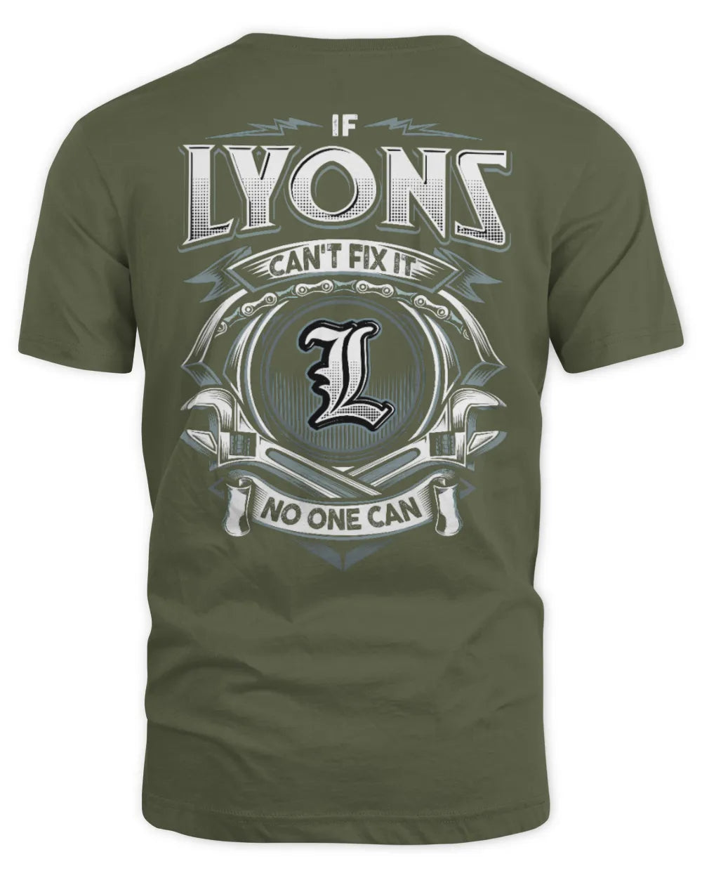 LYONS AP81-K4-626 - Personalized Ahmed Quote Apparel “If Ahmed Can't Fix It, No One Can” - Unisex Standard T-Shirt - Military Green